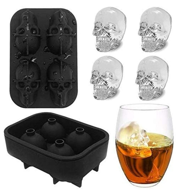 glacio Ice Cube Trays Silicone - Large Ice Tray Molds for making 8 Giant Ice  Cubes for Whiskey - 2 Pack in 2023
